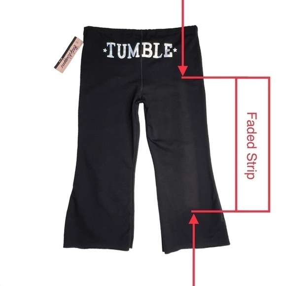 Body Wrappers Black Cropped Pants “Tumble” Girls Size 16 xl Sweatpants New NWT - Picture 4 of 7
